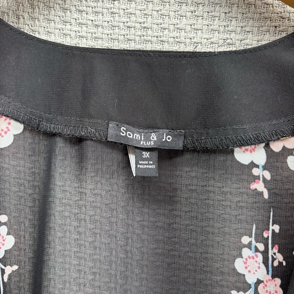 (2) Sami & Jo Plus Women’s 3X Floral Boho Kimono Dusters W/ Bell Sleeves Tassles - Picture 4 of 13